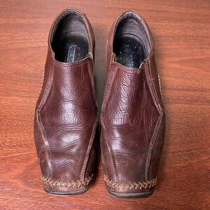Pikolinos | Brown Leather Stitch Detail Shoes - 38